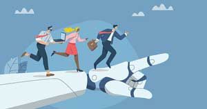 A robotic arm leading the team